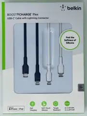 Belkin BOOST CHARGE Flex USB-C-Lightning Connector Si Cable 6.6ft MFi-Certified.