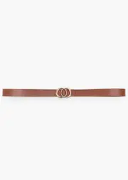 [Taking Shape] Taking Shape Thin Tan Buckle Belt in TAN - Women's Accessories Tan