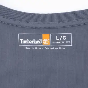 Timberland 男款灰藍色短袖印花T恤|A5UWKDH3