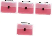 NUOBESTY 4pcs Multi-Pocket Folder Document Organizer Large Capacity Folder Office Products for Receipts Business Cards