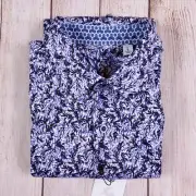 Robert Graham Mens Coolidge SS Button Up Blue Leaf Small NWT MSRP $198.00