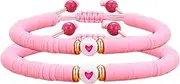[WXCATIM] First Day Of Kindergarten Bracelet Back To School Bracelet Kindergarten Gifts Daughter Gifts From Mom Kindergarten Bracelet Mommy And Me, Pink, S, Small