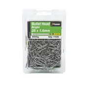 Paslode 25 x 1.6mm 500g Bright Steel Bullet Head Nails - 1100 Pack