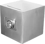 SOLUSTRE Stainless Steel Piggy Bank with Lock Capacity Coin Container for Boys and Money Bank for Developing Savings Habits