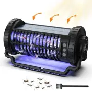 Solar Bug Zapper for Outdoor & Indoor, USB Rechargeable Mosquito Killer Lamp wit