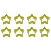 8x R&M Star Cookie Cutter Polyresin Coated Steel Biscuit Bake Mould 7cm Yellow