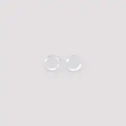 [Phoebe Philo] Phoebe Philo-Silver Medallion Dish Sterling Earrings-Donna OS OS