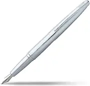 Cross ATX Pure Chrome Fountain Pen with Chrome Appointments and Stainless Steel Fine Nib (886-1FS)