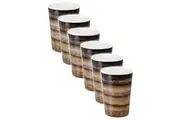 6x Lemon & Lime 300ml Matte Melamine Tumbler Cup Mug Food Drink Endwood Grain