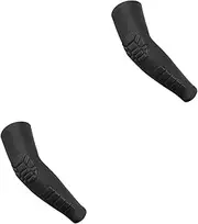 2 Pcs Elbow Padded Sleeve Compression Arm Sleeve Volleyball Padded Arm Sleeve Elbow Guard Running Arm Sleeves Sports Padded Elbow Arm Elbow Brace Protective Gear Adjustable Fitness