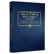Whitman US Walking Liberty Half Dollar Coin Album 1916-1947 #9125