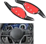 Car Steering Wheel Shift Paddles for N&issan Teana Altima 2019 2020 Car Interior Accessories Carbon Fiber Auto Steering Wheel Shift Paddle Shifter Extension HTEOPOEKFR(Black)