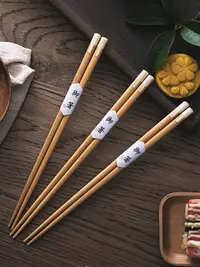 在飛比找樂天市場購物網優惠-紅木筷子家用高檔實木耐高溫防霉防滑日式筷子尖頭快子單雙單人裝
