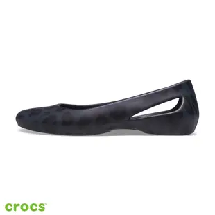 Crocs 卡駱馳 (女鞋) 思瓏圖案平底鞋-206210-90L_洞洞鞋