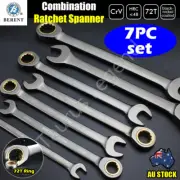 7PC German Standard Premium CrV 22-32mm 72T Combination Ratchet Spanner Set