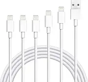 iPhone Charger,Atill 5 Pack 3ft/3ft/3ft/6ft/10ft Lightning Cable iPhone Charging Syncing Cord Charger Cable Compatible iPhone X 8 8Plus 7 7Plus 6s 6sPlus 6 6Plus SE 5 5s 5c More White