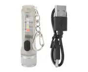 Strong Light Mini Keychain Flashlight Outdoor Portable Super Bright Multifunction LED Flashlight USB Rechargeable Fluorescent Model
