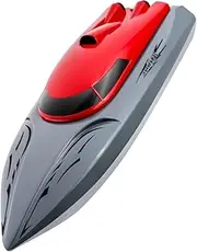 Vaguelly Racing Boat Electric Remote Control Rechargeable for Lakes High Speed Dual USB Rechargeable Hull Fun Summer Water Adventure