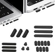 28 PCS Dust Plug Cover Dirt Plug Cups Set for MacBook Pro 14/MacBook Pro 16 inch M4 M3 M2 M1 Pro/Max 2023 2021(A2779/A2442/A2780/A2485), Dust Plug for HDMI, Thunderbolt, SD, Charger Port & Headphone