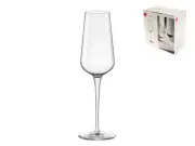 Package 6 Stem Glasses Glass Top Flute CL 28 Clear Bormioli Rocco