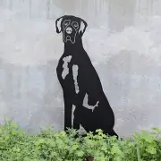 Great Dane Black Metal Dog Silhouette