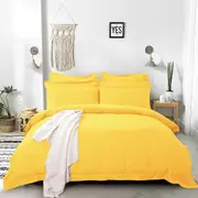 Tailored Super Soft Queen Size Quilt/Doona/Duvet Cover Set - Yellow