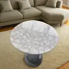 White Quartz Round Table /Center, Coffee, Dine, and Hallway Tables - Handcrafted