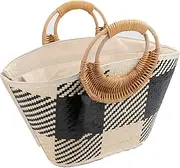 [ShelterCast] Bamboo Women Straw Hand-woven Top-handle Handbag