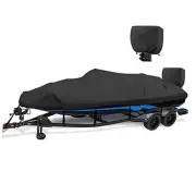 1200D Waterproof Boat Cover - Fits 16' to 18.5' ft Bass, V-Hull, Tri-Hull,