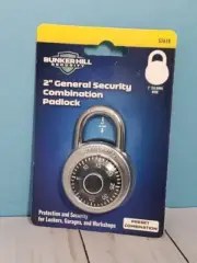 Padlock Bunker Hill Security Work Gym School New 2" General 57618 Combination