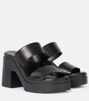 [Clergerie] Clergerie Next 110 leather platform mules AU 7 black