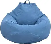 Bean Bag Cover (Without Filler) Bean Bag Sofa Couch Cover High Back Lazy Sofa Bean Bags Plush Toy Storage Bag Clothes Organizer Bean Bag Chair Cover for Adults Kids (XL: 39.4 x 47.2in, Blue)