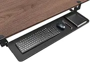 Large Keyboard Tray Under Desk, Ergonomic Sliding Keyboard & Mouse Tray Adjustable Slide Out Easy Assembly Width 29.5 x 9.8 Inch (75 * 25cm) Suitable for Office/Home/School