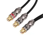 Devinal RCA/Phono Y-Cable, RCA Female Jack to 2 RCA Female Jack 10"(25 cm)