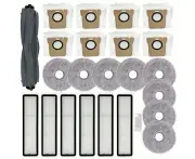 Robot Vacuum Cleaner Accessory Kit - 23pcs Set with Main Brush, Dust Bags, HEPA Filters & Mop Pads for Dreame L10 Ultra/L10s Ultra