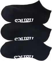 [Hanes] HBSCB401 Socks for Kids, 3-Pair Set, Graphic Logo Print, Sneaker-In Socks, 3P, Black, 19.0-24.0 cm