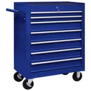 Lockable Tool Trolley With 7 Drawers Workshop Garage Mechanics Rolling Toolbox