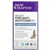 2 X New Chapter, 55+ Every Man's One Daily Whole-Food Multivitamin, 72 Vegetaria
