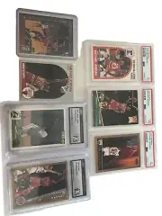 MICHAEL JORDAN BASKETBALL 7 CARD LOT W/5 GRADED PSA CSG FLEER HOOPS UKTRA SKYBOX