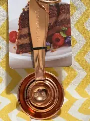NEW Chef Select Set of 4 Measuring Spoons Copper Plated