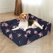 Pawz Pet Bed Mattress Dog Cat Pad Mat Puppy Cushion Soft Warm Washable XL Navy