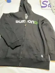 Burton Zip Up Hoodie Jacket Boys Size 14/16 Black New With Tags