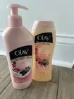 Olay Fresh Moisture Silky Berry Body Lotion and Cleansing Body Wash 12oz