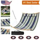 450 lbs Capacity Portable Double Hammock with Curved Spreader Bar & Carrying Bag