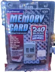 Nuby PlayStation 240 block memory card new sealed