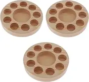 Xixibuy Pack of 3 Wooden Essential Oil Kit, Holder and Storage Organizer - Travel Display for 10 Bottles (5 mL, 10 mL Sizes)