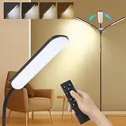 NUFECARG Floor Lamp, 18W 1800LM LED Light Lamp with Contactless Control and Touch Control, Adjustable Stepless Colors and Brightness Gooseneck Standing Lamp, Reading Light with Memory and Timer
