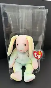 TY BEANIE BABIES HIPPIE TIE-DYED BUNNY NMW/TAGS CASE+TAG PROT #BB8695 ERRORS