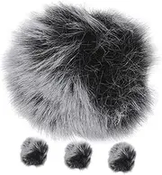 HYTROVE 4Pcs Microphone Furry Cover Windproof Windscreen Protector for Outdoor Filming Easy Installation Excellent Sound Reception Compatible with Microphones