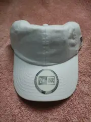 New Era Hat White Baseball Cap Adjustable Strap Back Dad OSFM Blank Adult Plain